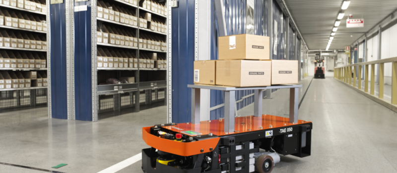 Il carrello tae050 di Toyota per l'automazione industriale